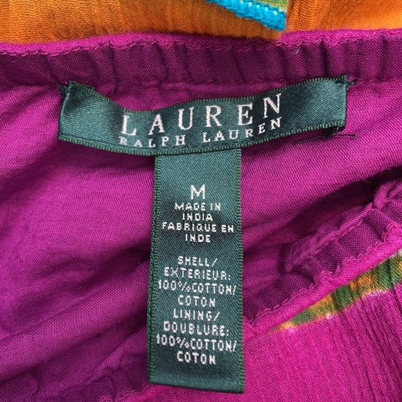 Ralph Lauren Maxi Skirt Size M Multi-Color, BOHO, Gauze, Pull On Style, NWT - Picture 9 of 9